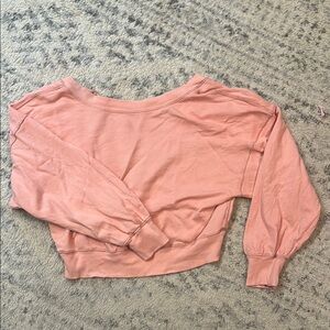 Free People oversized Women's Pink Cropped Top